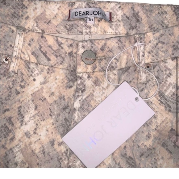 Dear John Gisele Snake Print Denim Size 31 - Picture 2 of 4